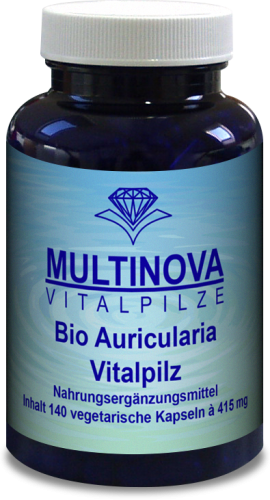 Multinova Auricularia-Pulver aus Bio-Anbau, 140/240/750 Kapseln